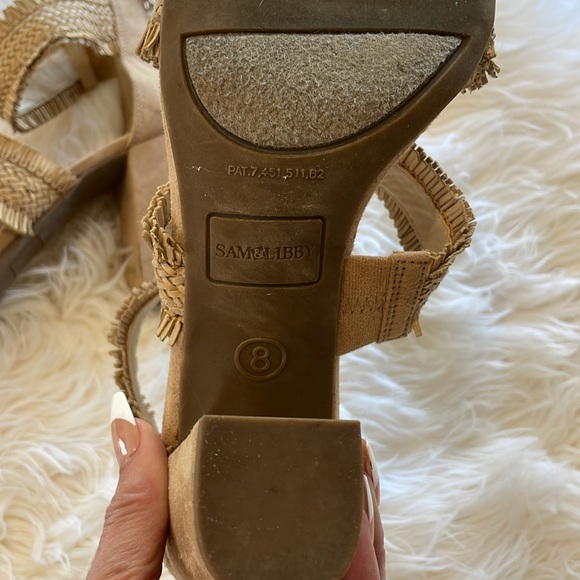 Sam & Libby Esther Suede Raffia sandals - Picture 3 of 5